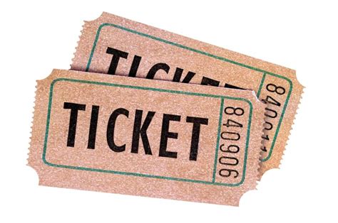 Two old faded entrance tickets isolated white | Premium Photo