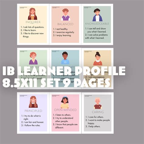 IB Learner Profile Poster 9 Page Set - Etsy