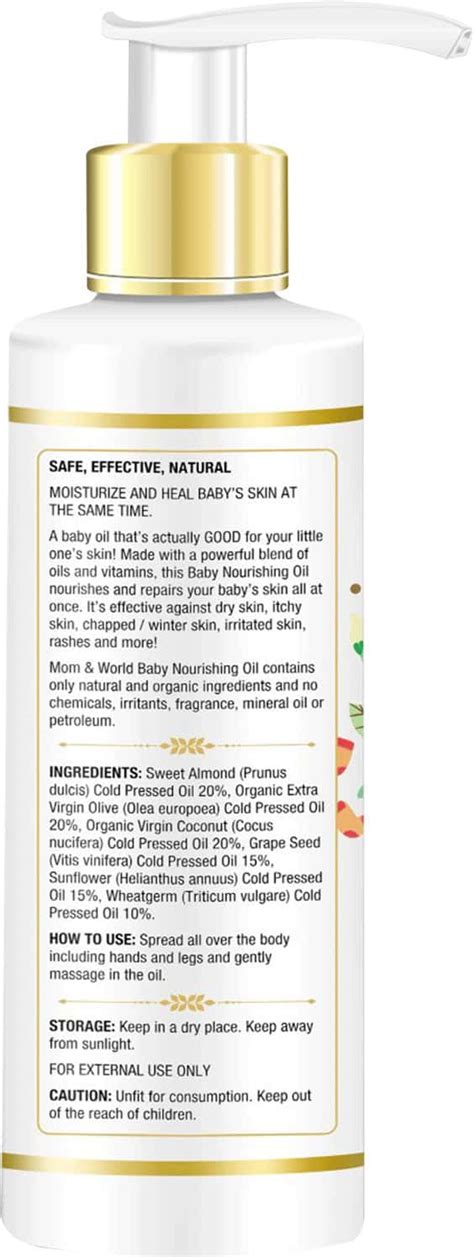 Buy MOM & WORLD BABY NOURISHING OIL WITH ALMOND, GRAPESEED,WHEATGERM ...