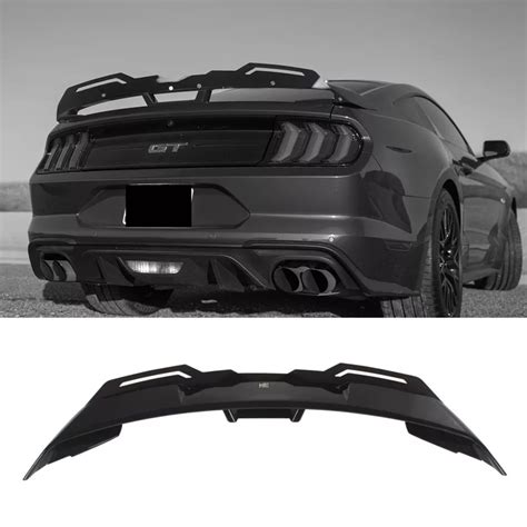 Wicker Bill FFP 2015-2023 Ford Mustang Carbon Fiber GT350 Track Pack Style Rear Wing Spoiler ...