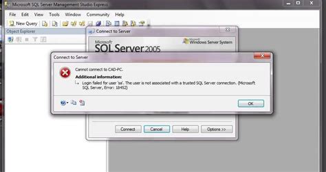 Image result for SQL Server Error 18452