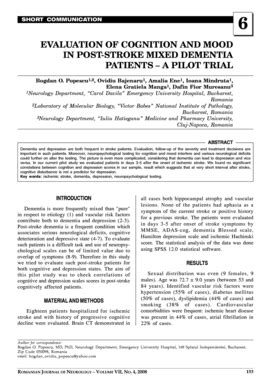 Fillable Online Evaluation of cognition and mood in post-stroke ...