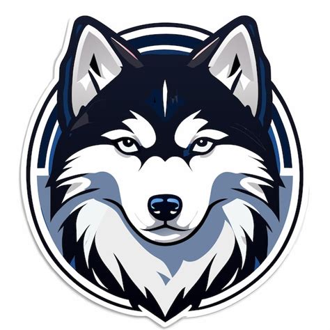 Alaskan husky hand drawn cartoon sticker icon concept isolated ...