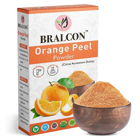 BRALCON Organic Orange Peel Powder -100g | Citrus Aurantium Dulcis| 100 ...