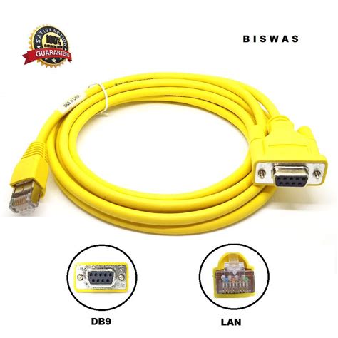 DB9 9-PinSerial RS232 Port to RJ45 Cat5 Ethernet LAN Rollover Console ...