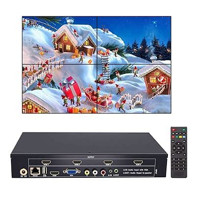 RIJER 2x2 Video Wall Controller USBHDMIVGAAV Input and TV India | Ubuy
