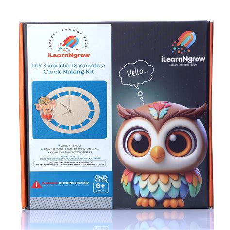 ilearnngrow Ganesha Decorative Clock Making Kit