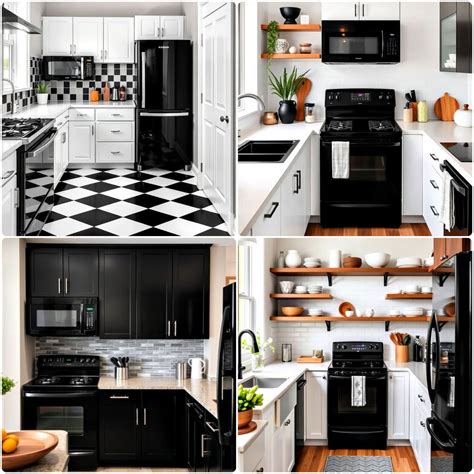 25 White Kitchens with Black Appliances To Get Inspired