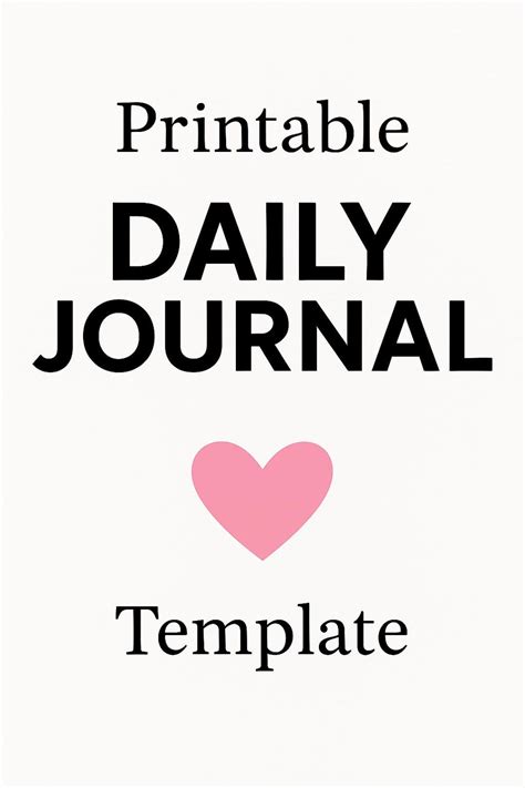 Printable Daily Journal Page - Gentle Self-reflection PDF - Instant ...