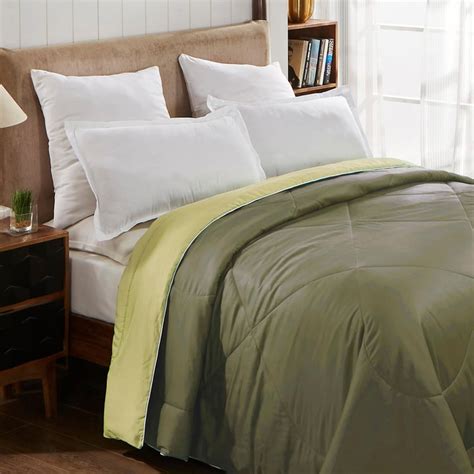 Buy PORTICO Butter Cup Green Solid Cotton Double Comforter - 240x220cm ...