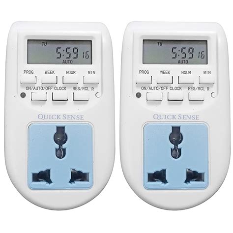 Quick Sense | 230V 24x7 Digital Programmable Timer Socket Plug | Energy ...
