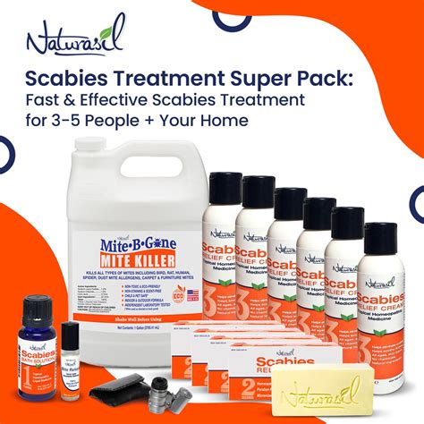 Scabies Treatment Super Pack | Treats Prolonged Or Severe Infestation for 3-4 People & Your Home ...