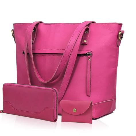 Pink Portland Leather Tote Bag – The Leather Farm