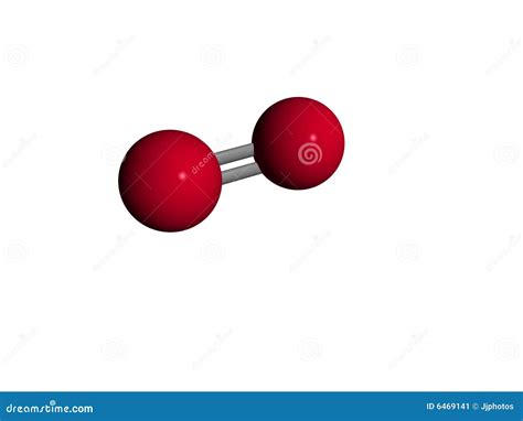 Molecule - Oxygen - O2 (Isolated, White Background) Stock Illustration ...