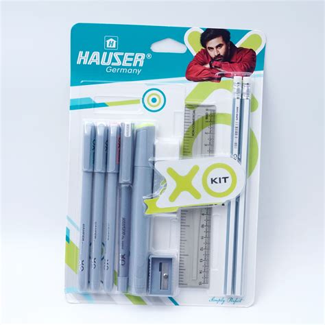 Hauser Xo Kit Grey Color 3 Pieces Ball pen (Blue, Black & Red) 1 Jumbo ...