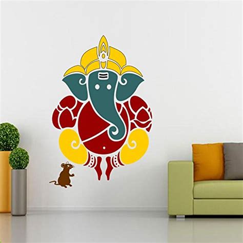 ESP Creation Ganesh Ji Multicolor Removable Decor Mural Wall Stickers ...