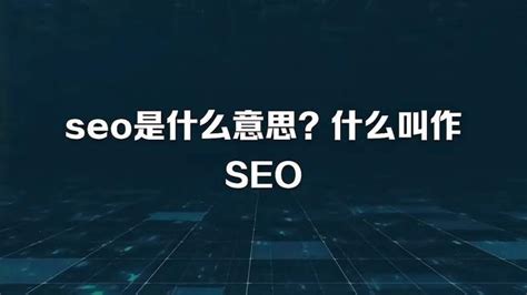 seo是什么意思？什么叫作SEO-教育视频-搜狐视频