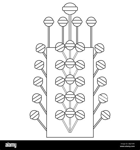A set of lollipops with a stand. Sweet science icon Stock Vector Image ...