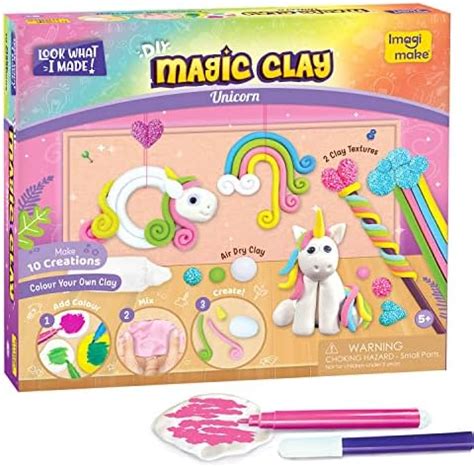 Buy Imagimake Magic Clay | Colour & Create | Unicorn Craft Kit | Air ...