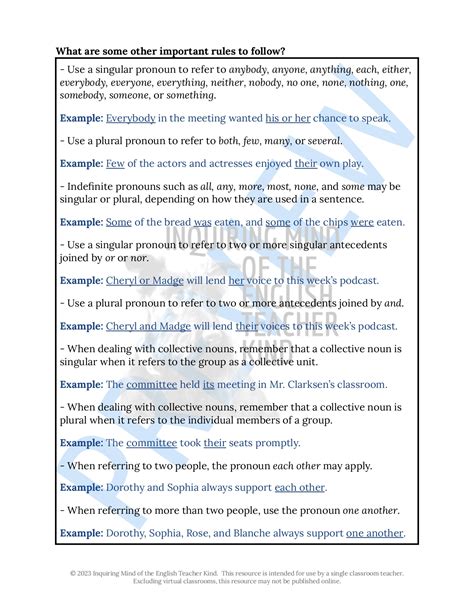 Grammar Practice Worksheet on Pronoun-Antecedent Agreement | Made By ...