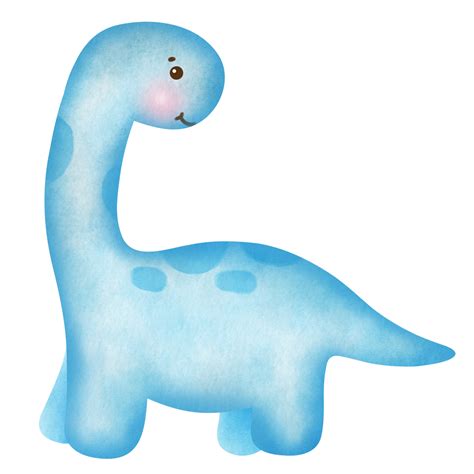 Cute dinosaur clipart in watercolor style . 21096389 PNG