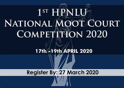 1st HPNLU National Moot Court Competition 2020 [Register by March 27]