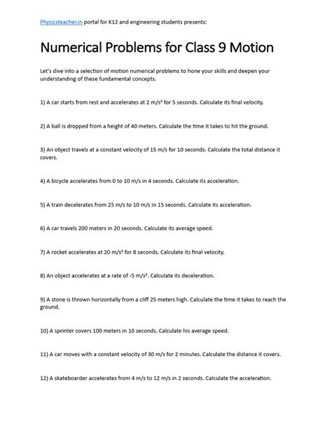 How to Solve Physics Problems Class 9 From Begining Lesson Motion 的图像结果