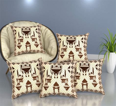 Buy Kunj Handloom desginer Velvet shaneel Cushion Covers – 16 x 16, Set ...
