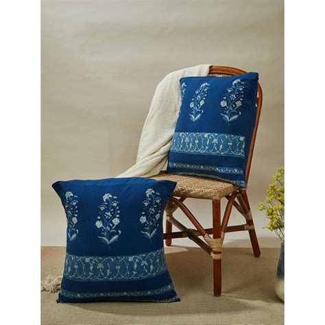 Buy Fabindia Sameera Cotton Printed Cushion Cover Online