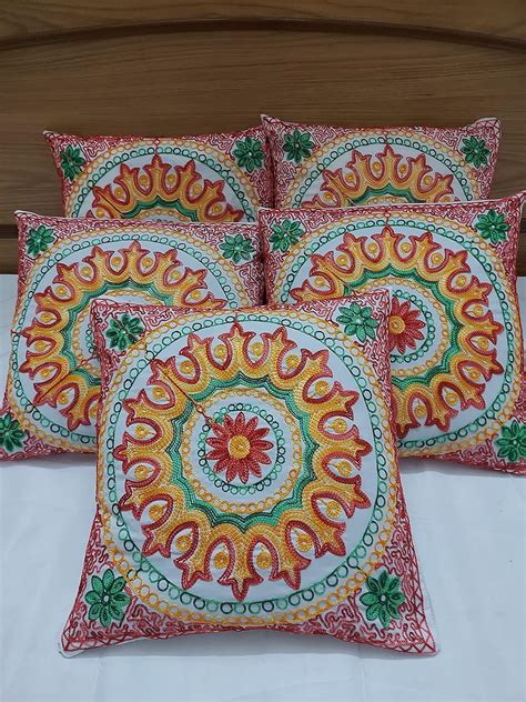 Buy SOHA_Embroidered_Cushion Covers_14*14 INCHES (5) Online at Low ...