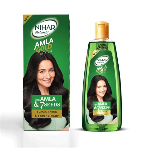 Buy Nihar Naturals Amla Gold Hair Oil, Amla & 7 Seeds Oil | Black ...