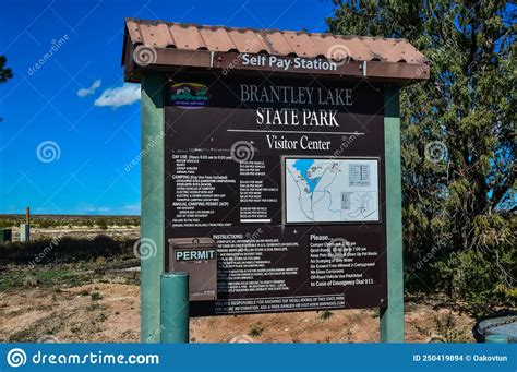 NEW MEXICO, USA - NOVEMBER 21, 2019: Information Sign in Brantley Lake ...
