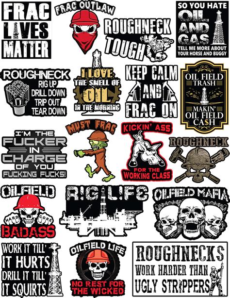 Buy Oilfield Hard Hat & Tool Box Vinyl Stickers – Stickers for Adults ...