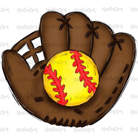 Softball Glove Sublimation Design PNG Sport Clip Art Sport Clipart ...