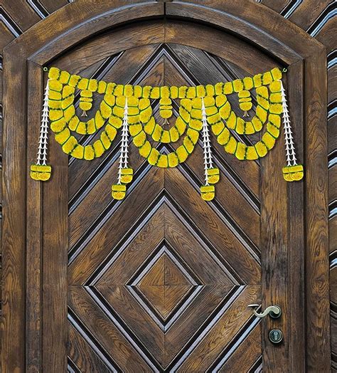 Buy Craftox Decor Artificial Marigold & Tuberose (Rajnigandha) Door ...