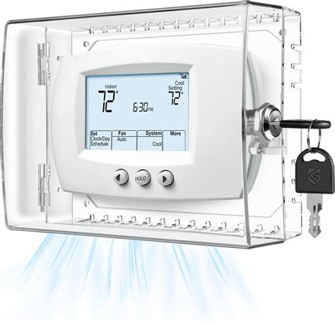 PILISPARK Thermostat Lock Box Cover with Key,Clear Thermostat Cover ...