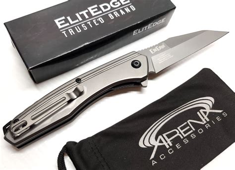 EliteEdge Spring Assisted Wharncliffe 420C Pocket Knife EDC