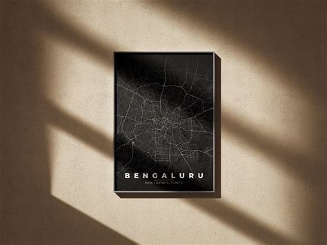 Bengaluru - Premium Minimalist City Map Poster – The Products Bay