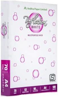 Reflection A4 Copier Paper, 70 GSM, Pack of 1 (500 Sheets Each) – Ideal ...