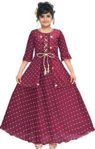 4 YOU Girls Maxi/Full Length Festive/Wedding Dress Price in India - Buy ...