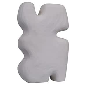 Modern Abstract Organic Totem Sculpture - Textured Matte White Resin ...