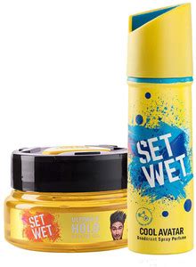 SET WET Ultimate Hold Hair Gel, 250 ml With Cool Avatar Deodorant Spray ...