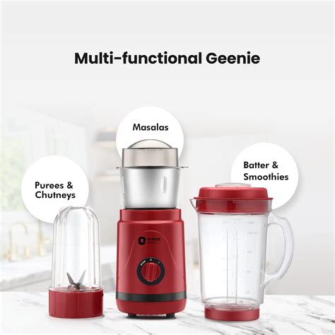 Buy Compact Geenie 3 Jar Mixer Grinder Online in India | Orient Electric
