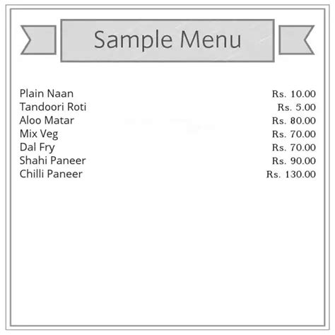 Menu at Janta Hotel, Ghaziabad, Main Market