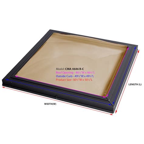 Sun-Tek 46-1/2-in x 46-1/2-in Fixed Curb mount Aluminum Skylight in the ...