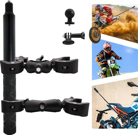 Amazon.com: Motorcycle Double Clamp Mount Kit w 59" Invisible Selfie Stick Compatible for Insta ...