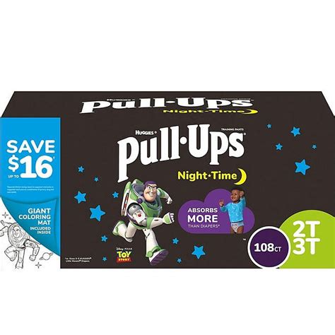 Pull-Ups Nighttime Potty Training Pants for Boys 2T-3T (16 - 34 lbs ...