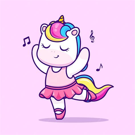 Premium Vector | Cute Unicorn Dancing Ballet Cartoon Vector Icon ...