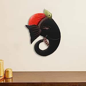 eCraftIndia Lord Ganesha with Mor Pankh Handcrafted Decorative Iron ...