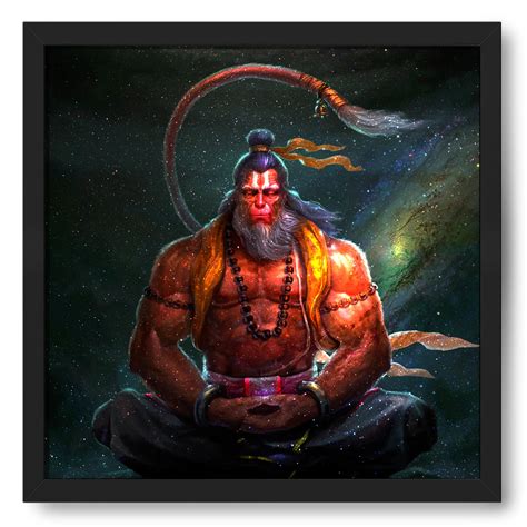 Meditating Lord Hanuman In Galaxy – Ritwikas